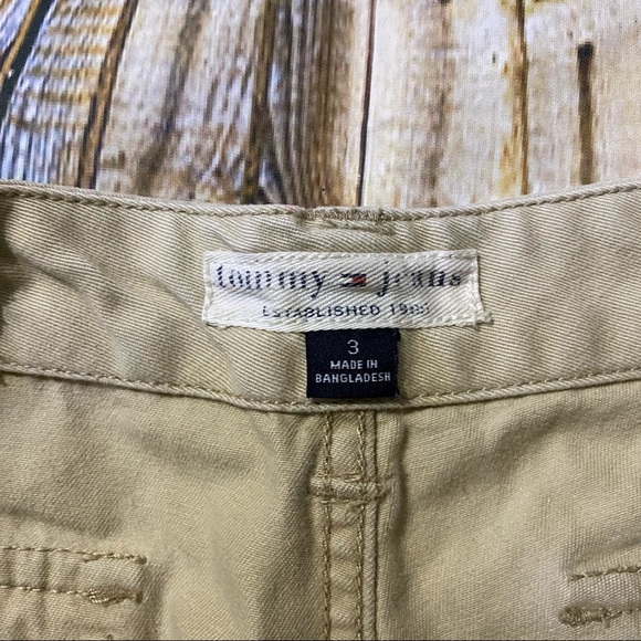 Tommy Hilfiger Khaki Cotton Chino Shorts - Picture 3 of 4